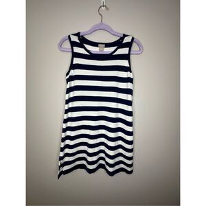 Zenergy by Chico’s Stripe Blocked Tunic Tank Tonga Navy Size 0 (Small)